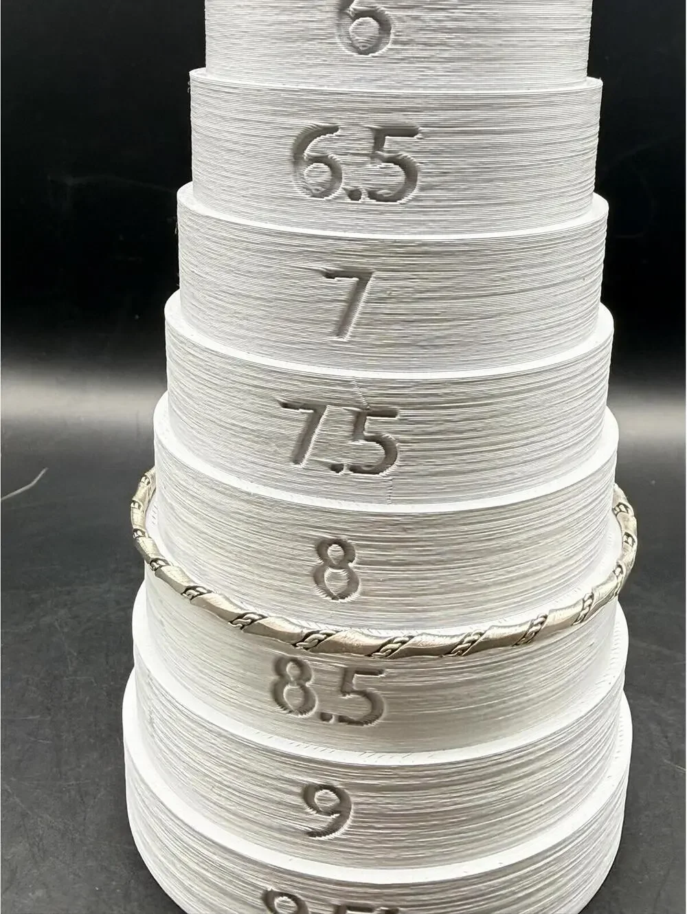 Set of 2 Stacker Sterling Silver 925 Cuff Bracelets - Rope Twist Design